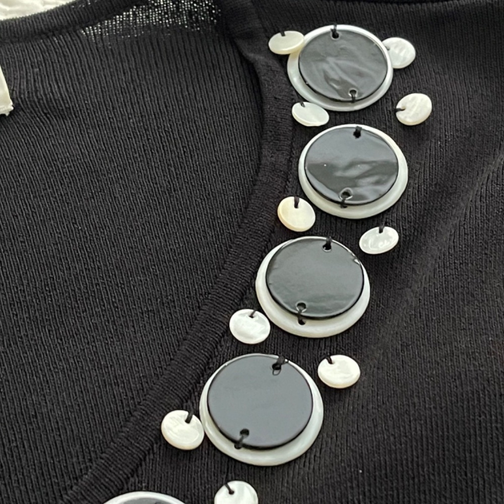 Vintage Joseph A. Shirt Embellished Scoop Neckline X-Large - Picture 8 of 16